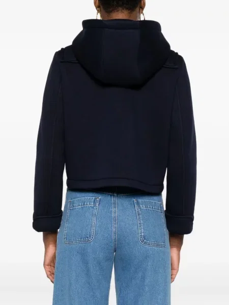 Geacă Sandro cu glugă albastru