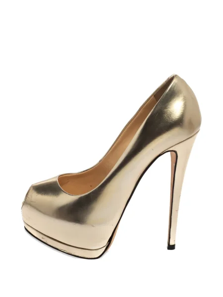 Pantofi cu toc Giuseppe Zanotti cu platformă auriu