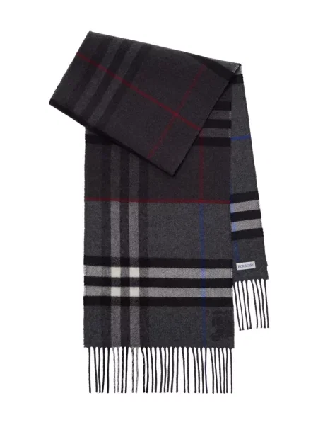 Fular Burberry în carouri gri