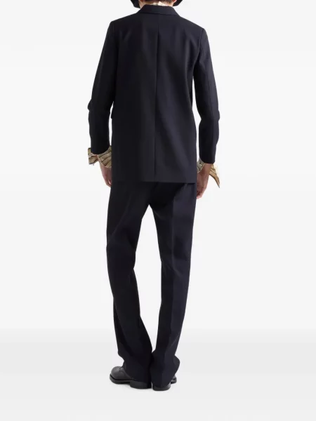 Pantaloni Prada de lână albastru