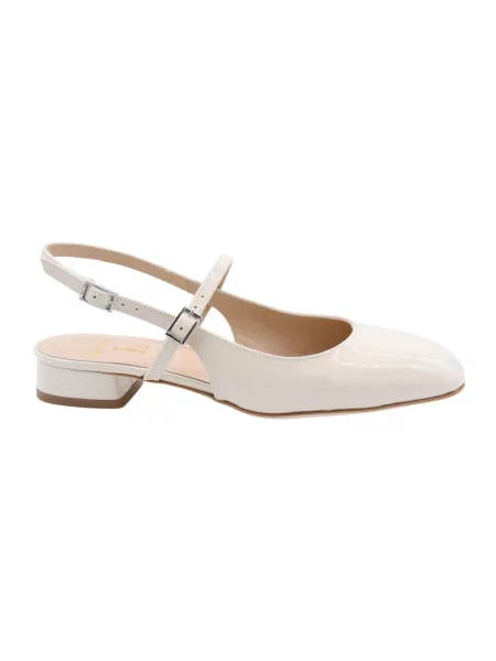 Czółenka Luca Grossi z otwartą piętą beżowa