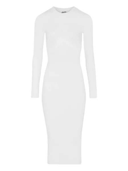 Przezroczysta sukienka midi Jean Paul Gaultier do kolan garniturowa biała