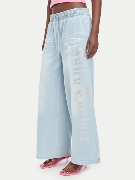 Juicy Couture Jeans hlače Wide Leg modra