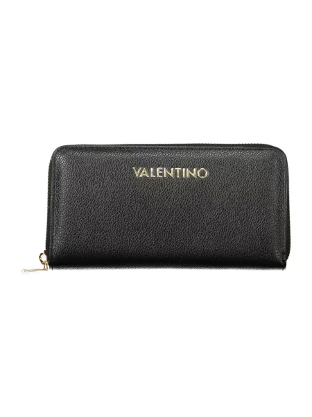 Lniany portfel Valentino czarny
