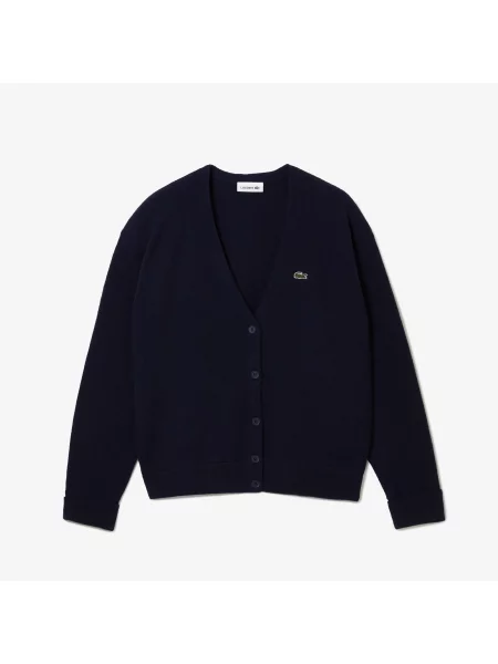Lacoste кардиган з V-вирізом синій