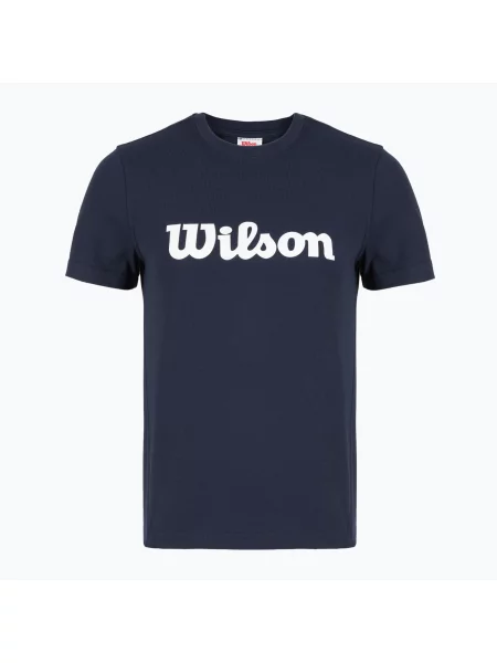 Koszulka tenisowa Wilson Team Graphic Script W classic navy script