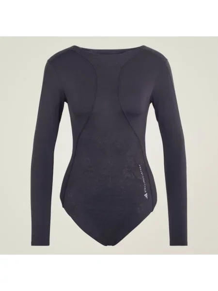Body adidas by Stella McCartney Bieganie z kwiatową koronką czarny