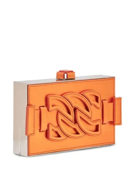 Clutch torbica Casadei s autogramom narančasta