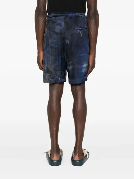 Шорти Yes London с tie-dye ефект синьо