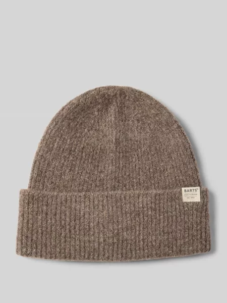 Czapka beanie z brzegiem i detalem z logo model ‘Willian’ Barts brązowa