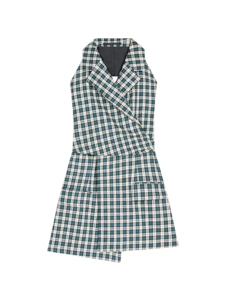 Top Dries Van Noten de flanelă albastru