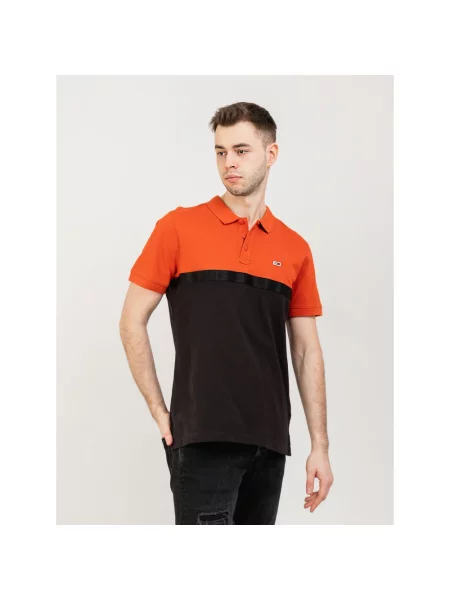 Koszulka polo Tommy Hilfiger pomarańczowa