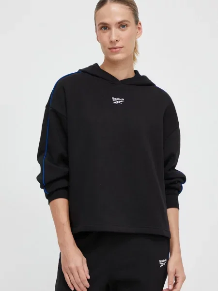 Mikina Reebok s kapucí hladká černá