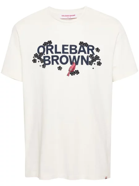 Tricou Orlebar Brown cu imagine alb