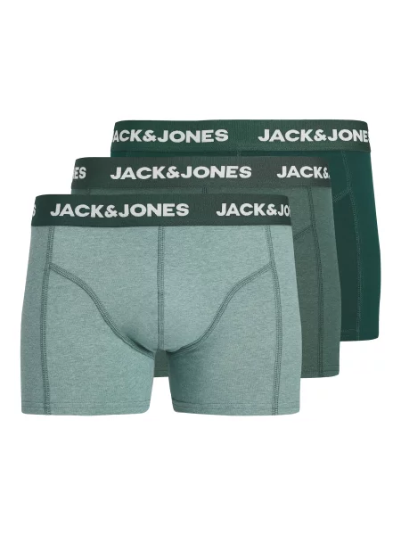 JACK & JONES Boxeri JACFax verde mentă / verde închis / verde amestecat alb