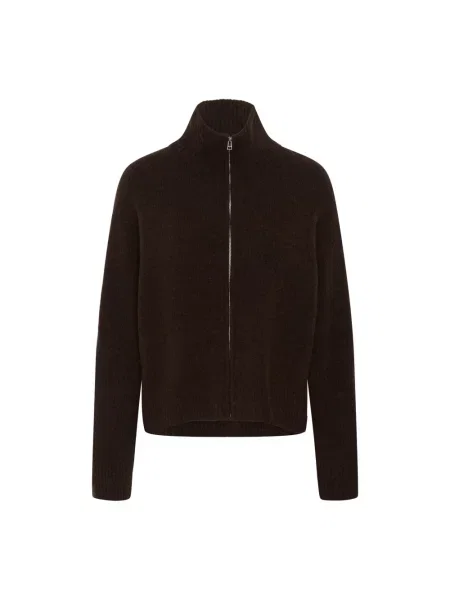 Dzianinowy sweter Part Two brązowy