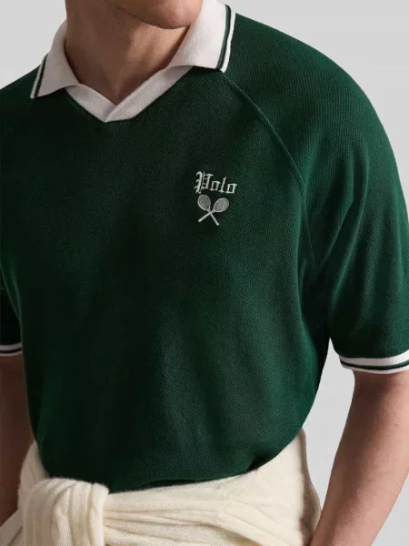 Koszulka polo o kroju regular fit z mieszanki bawełny Polo Ralph Lauren zielona