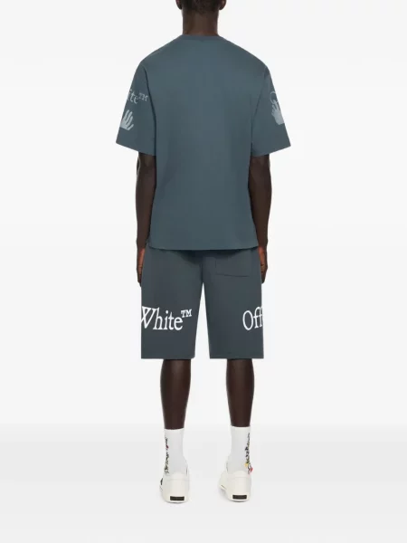 Tricou Off-white cu autograf alb
