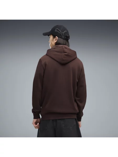PUMA bluza z kapturem Essentials z małym logo No. 1 Odzież S brązowy