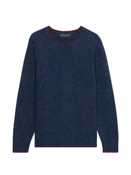 Pulover Brooks Brothers cu decolteu rotund albastru