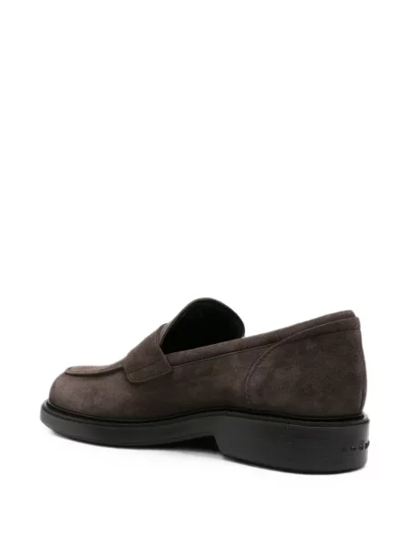 Pantofi loafer Hogan din piele de căprioară maro