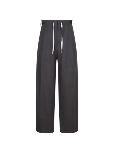 Pantaloni Croquis cu cordon gri