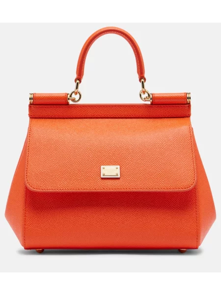 Top Dolce&gabbana din piele portocaliu
