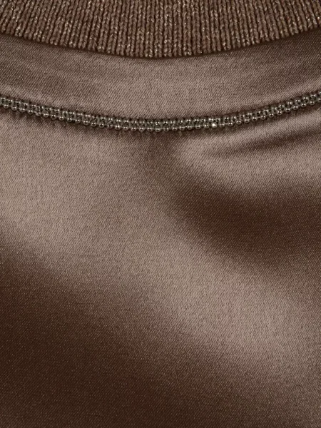 Gulerat cămașă Peserico cu mărgele maro