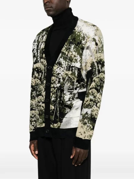 Cardigan Kenzo cu decolteu în V verde