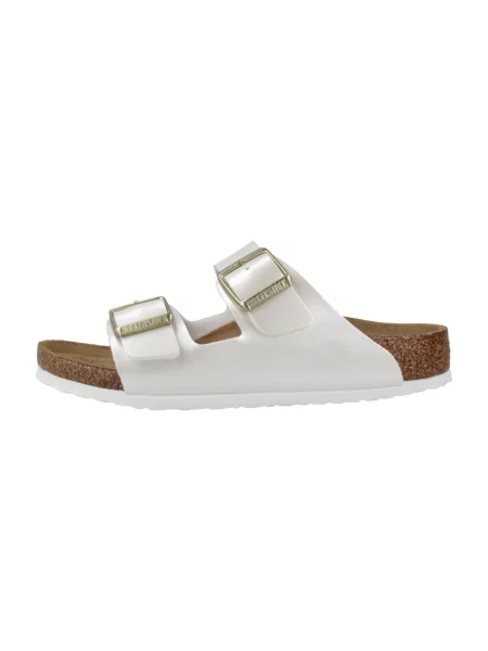 Pantofle Birkenstock s perlami bílé