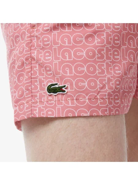 Kąpielówki Lacoste różowe