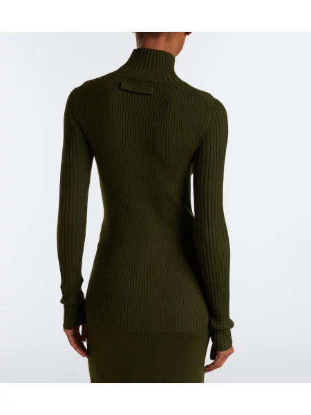 Volneni pulover Victoria Beckham zelena