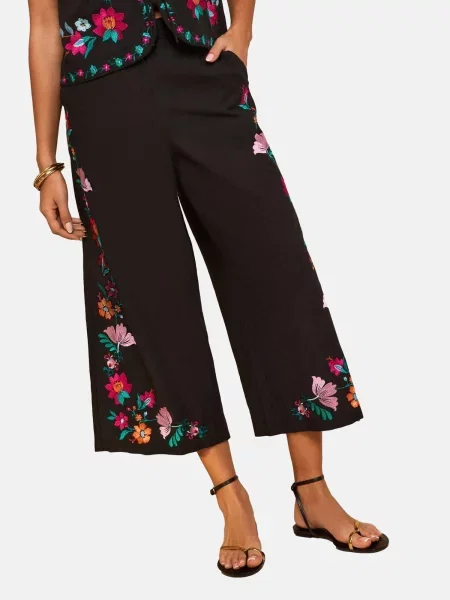 Love & roses Pantaloni verde / portocaliu / roz închis negru