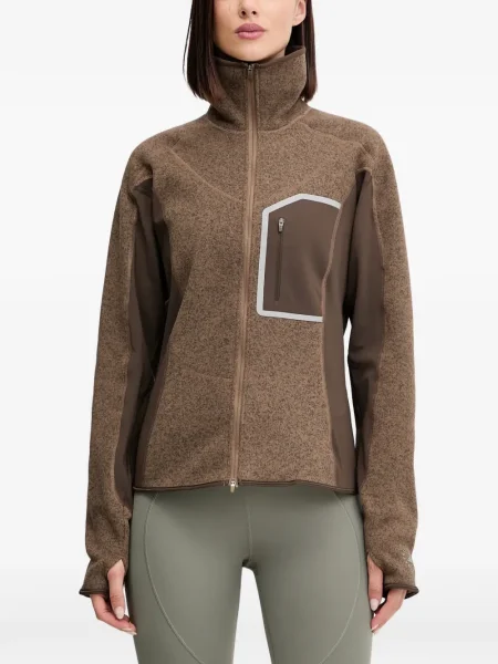 Bluza dresowa Adidas By Stella Mccartney do biegania brązowa