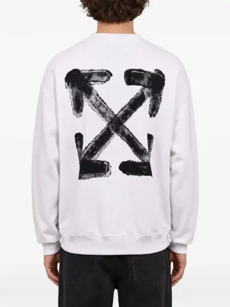 Hanorac Off-white cu imagine alb