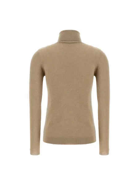 Sweter z golfem Brunello Cucinelli beżowy