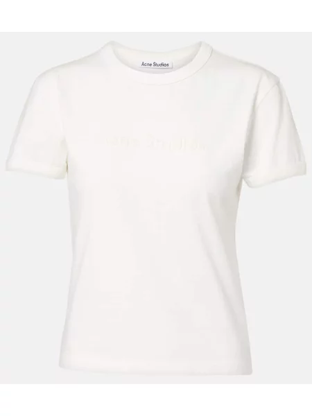 Tricou Acne Studios din jerseu alb