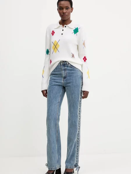 Rotate jeansy 0 high waist niebieskie