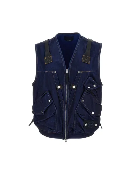 Kamizelka Stone Island z kamieniami niebieska