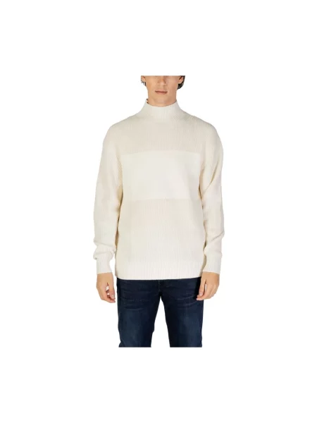 Sweter z golfem Calvin Klein biały