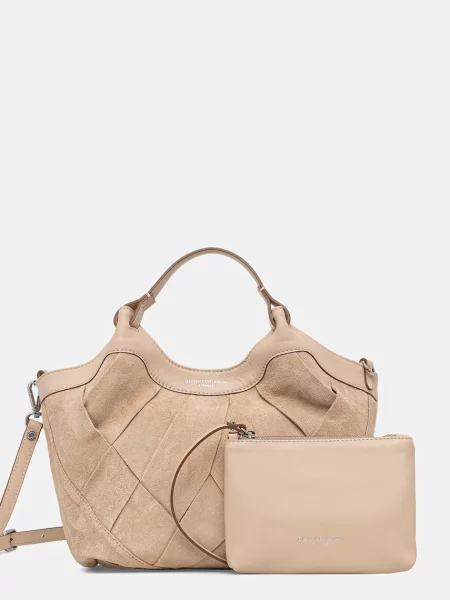 Torebka skórzana Gianni Chiarini skórzana beżowa