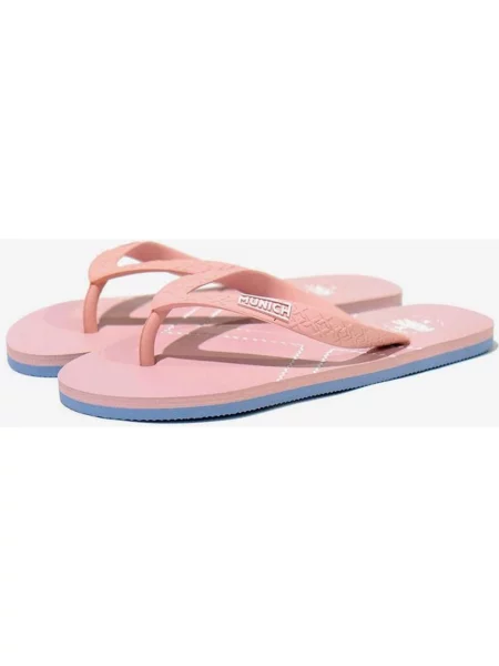 Różowe klapki Munich Basic Flip Flop 42 czerwone