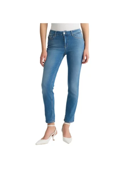 Skinny jeansy skinny Liu Jo niebieskie