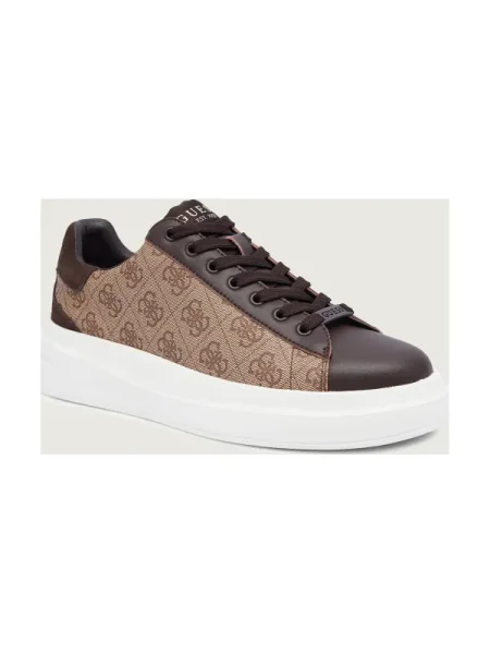 Guess Sneakers tornacipő ELBA bőr hozzáadásával barna
