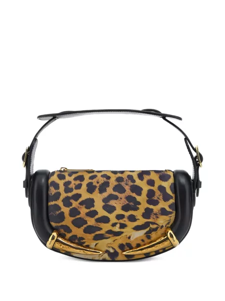 Geantă Roberto Cavalli cu imagine cu model leopard maro