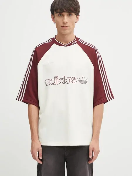 Футболка Adidas Originals из джерси бежевая
