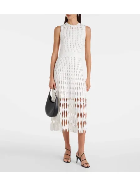 Rochie midi Simkhai tricotate până la genunchi de costum alb