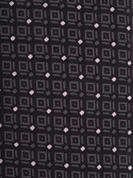 Cravată Zegna cu imprimeu geometric negru
