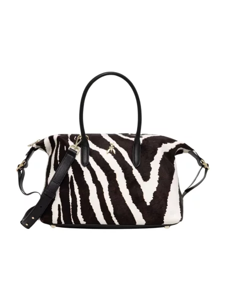Patrizia Pepe torebka shopper skórzana brązowa