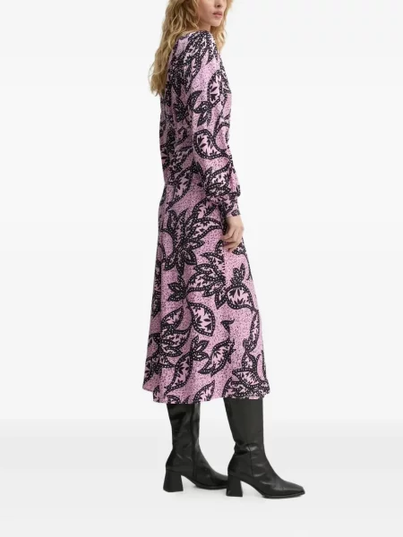 Rochie midi Bruuns Bazaar până la genunchi de costum roz